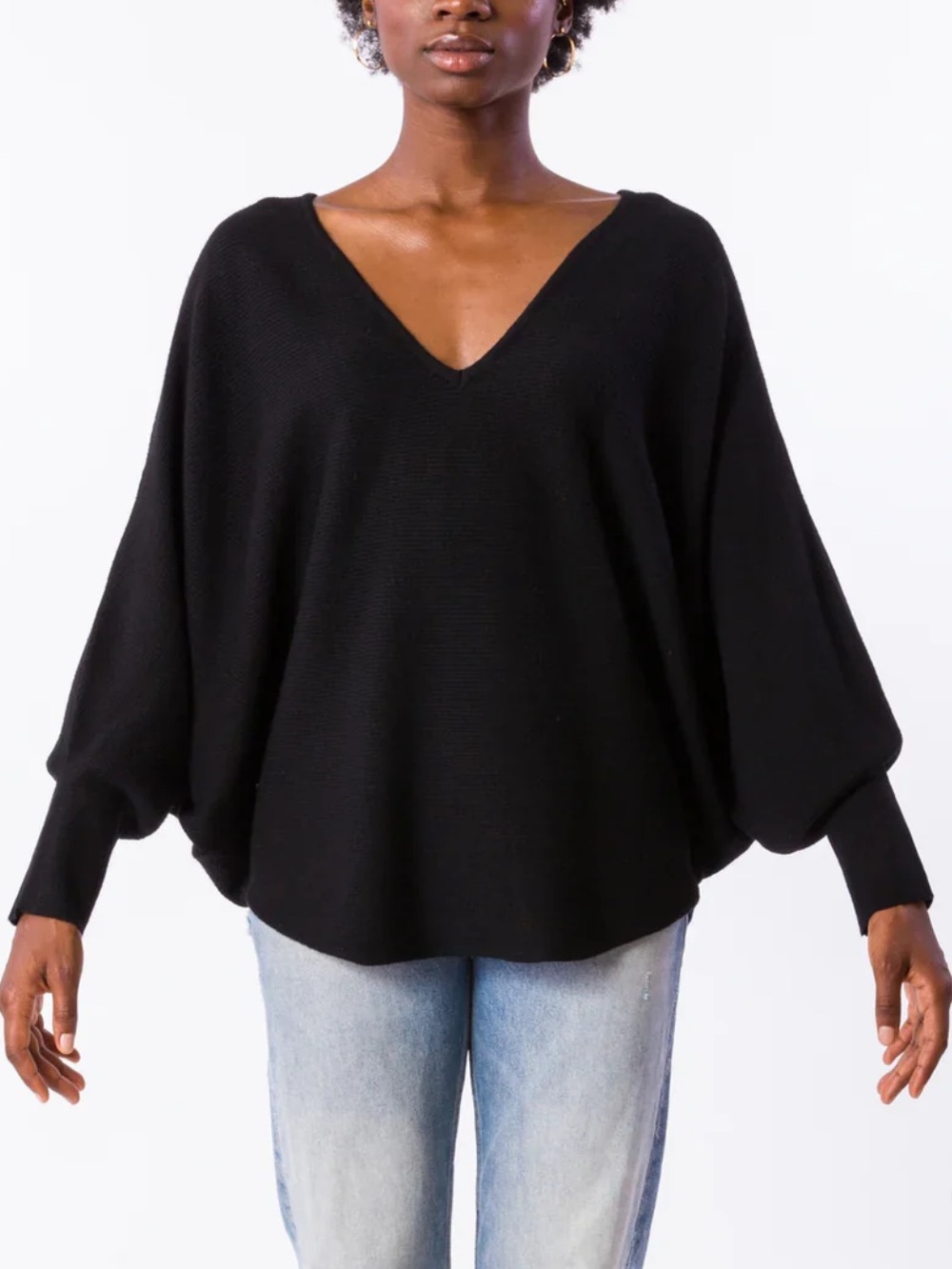 Kerisma Ryu V-Neck Top in Black
